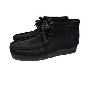 Clarks Originals Wallabee Boot Men's 10.5 Black Suede Leather. Fits like a 10